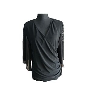 MSK | Women’s Rhinestone Embellished Top XL